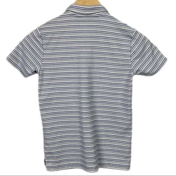 Nordstrom Boys Performance Stripe Pique Polo Shirt Size Medium (8/10) - Picture 3 of 4
